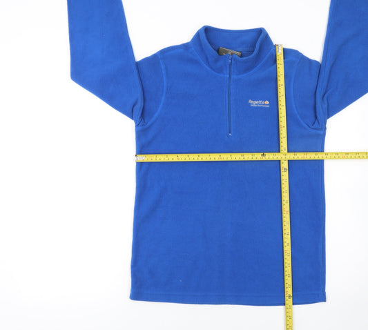 Regatta Boys Blue Fleece 1/4 Zip Sweatshirt Size 148 Classic Fit