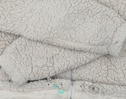 New Look Women’s Beige Fleece Teddy Jacket Size S Full Zip Casual