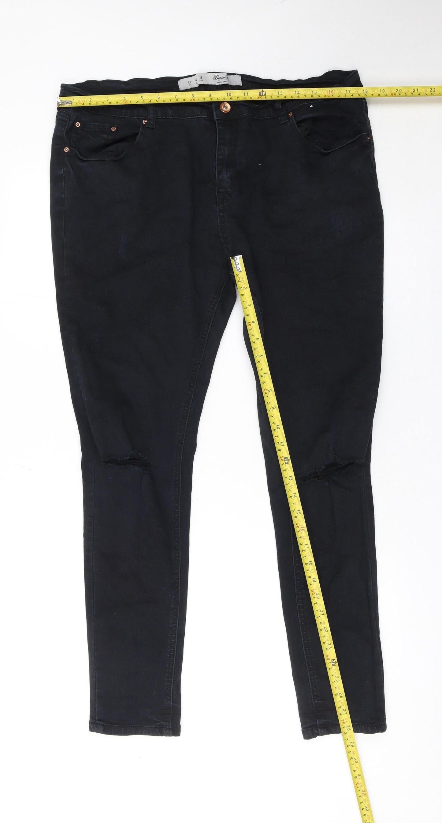 Denim Co. Women's Black Size 20 Skinny Jeans with Stretch