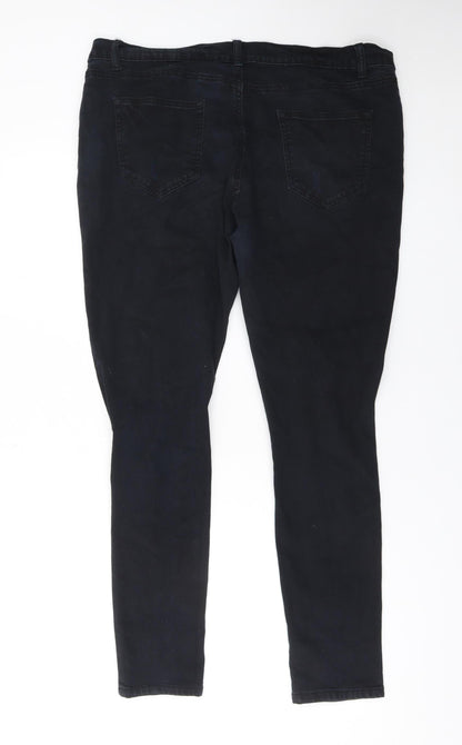 Denim Co. Women's Black Size 20 Skinny Jeans with Stretch