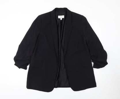 Marks and Spencer Women’s Black Regular Fit Notch Lapel Blazer UK 14