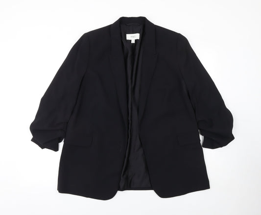 Marks and Spencer Women’s Black Regular Fit Notch Lapel Blazer UK 14