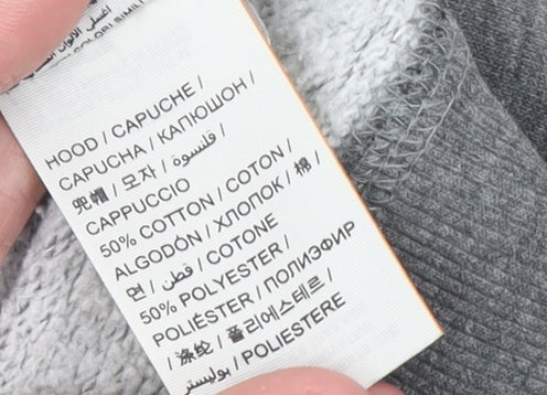 Superdry Women's Grey Full Zip Hoodie L Cotton Blend Casual