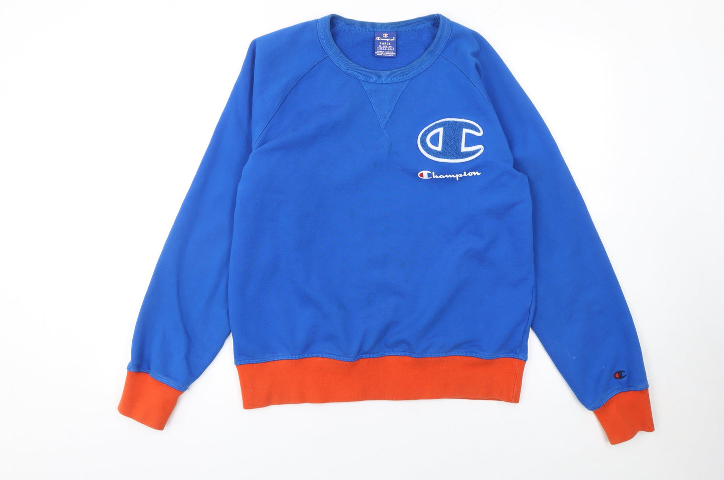 Mens UK Size L Champion Blue Pullover Sweatshirt