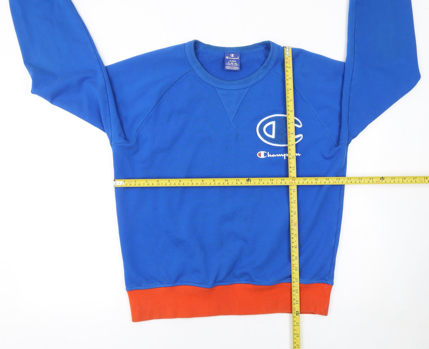 Mens UK Size L Champion Blue Pullover Sweatshirt