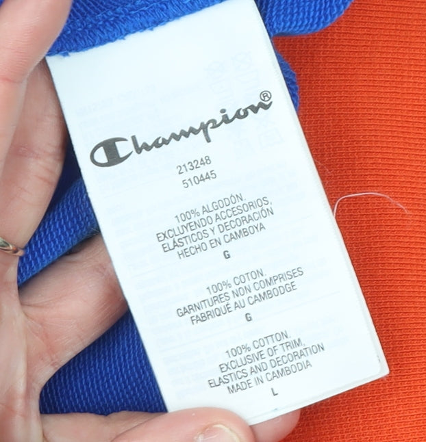 Mens UK Size L Champion Blue Pullover Sweatshirt