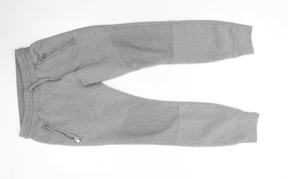Diesel Men's Grey Jogger Trousers Size S Zip Pocket Tapered Fit