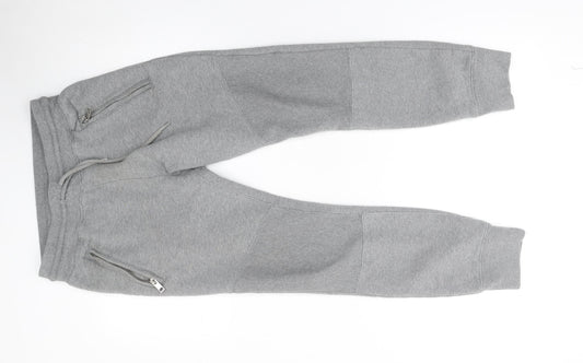 Diesel Men's Grey Jogger Trousers Size S Zip Pocket Tapered Fit