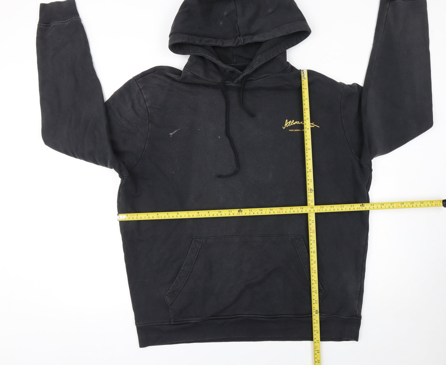 Mens UK Size L AllSaints Black Pullover Hoodie