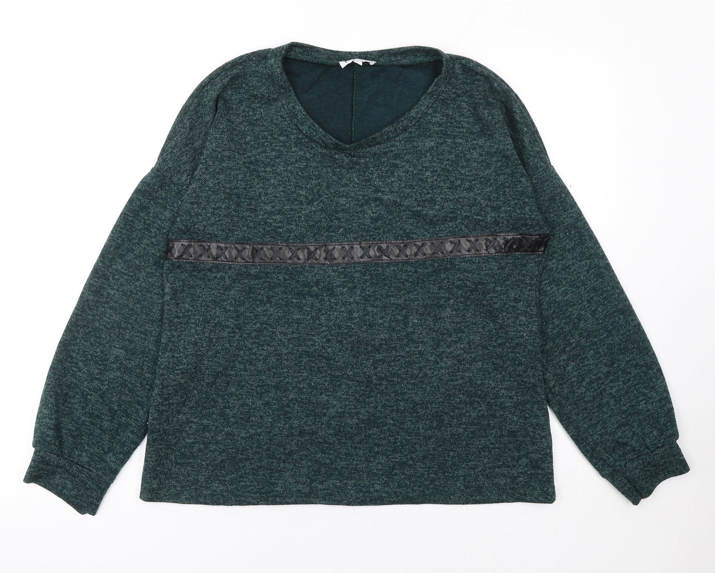 Womens UK Size L Co&Co Green Pullover Jumper