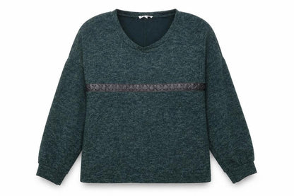 Womens UK Size L Co&Co Green Pullover Jumper