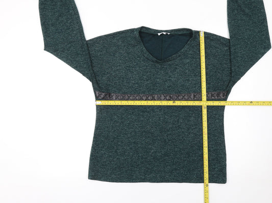 Womens UK Size L Co&Co Green Pullover Jumper