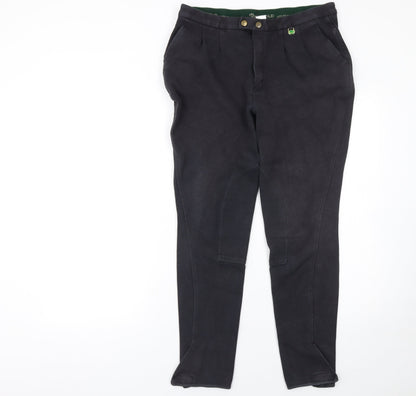 Rhinegold Mens Black Large Riding Trousers Stretch Cotton Blend