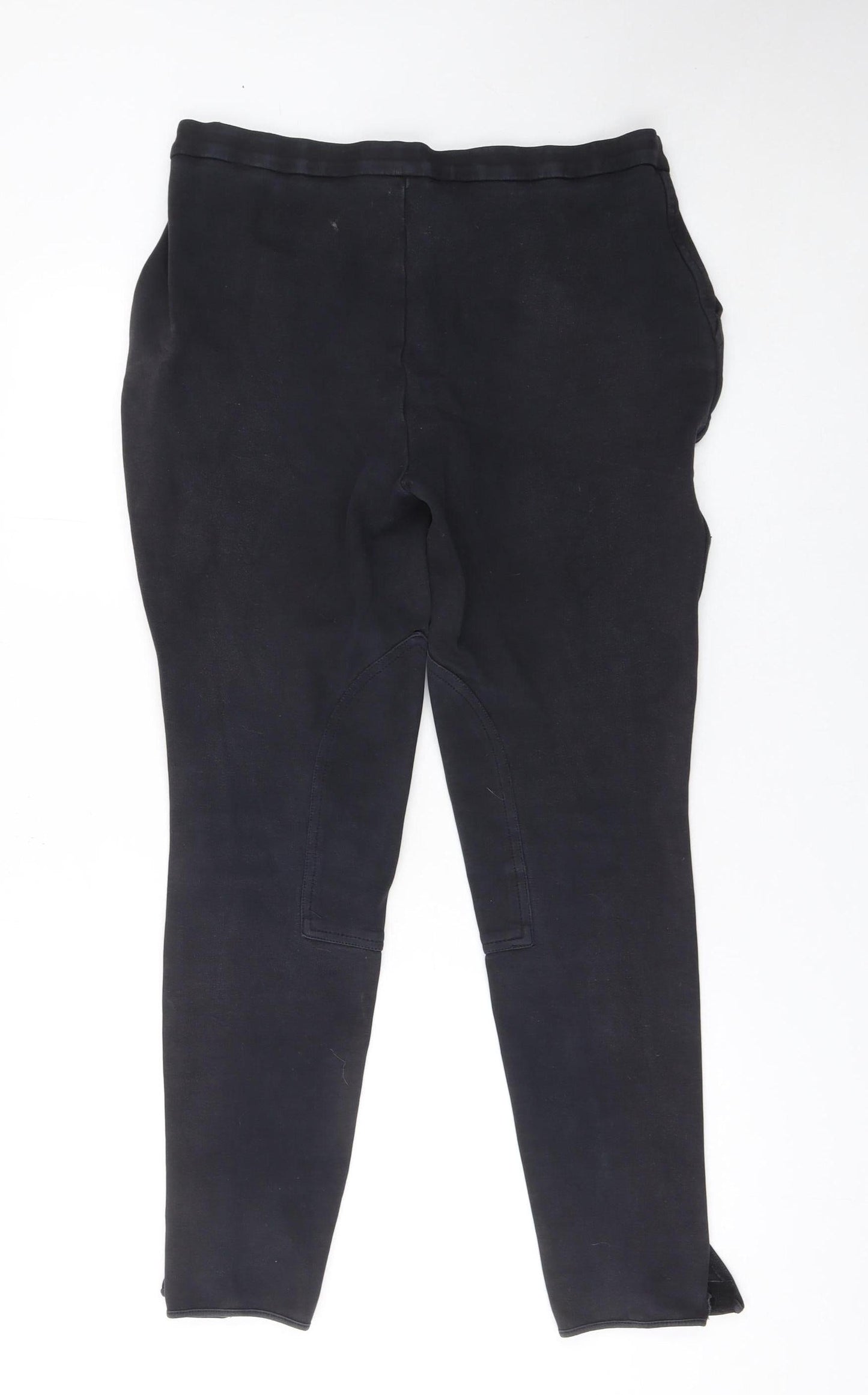 Rhinegold Mens Black Large Riding Trousers Stretch Cotton Blend