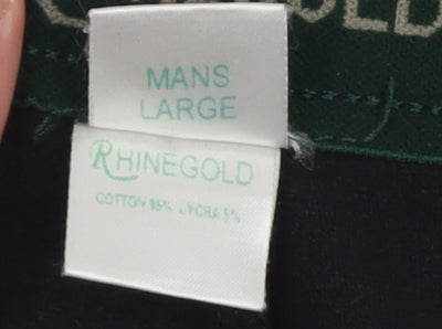 Rhinegold Mens Black Large Riding Trousers Stretch Cotton Blend