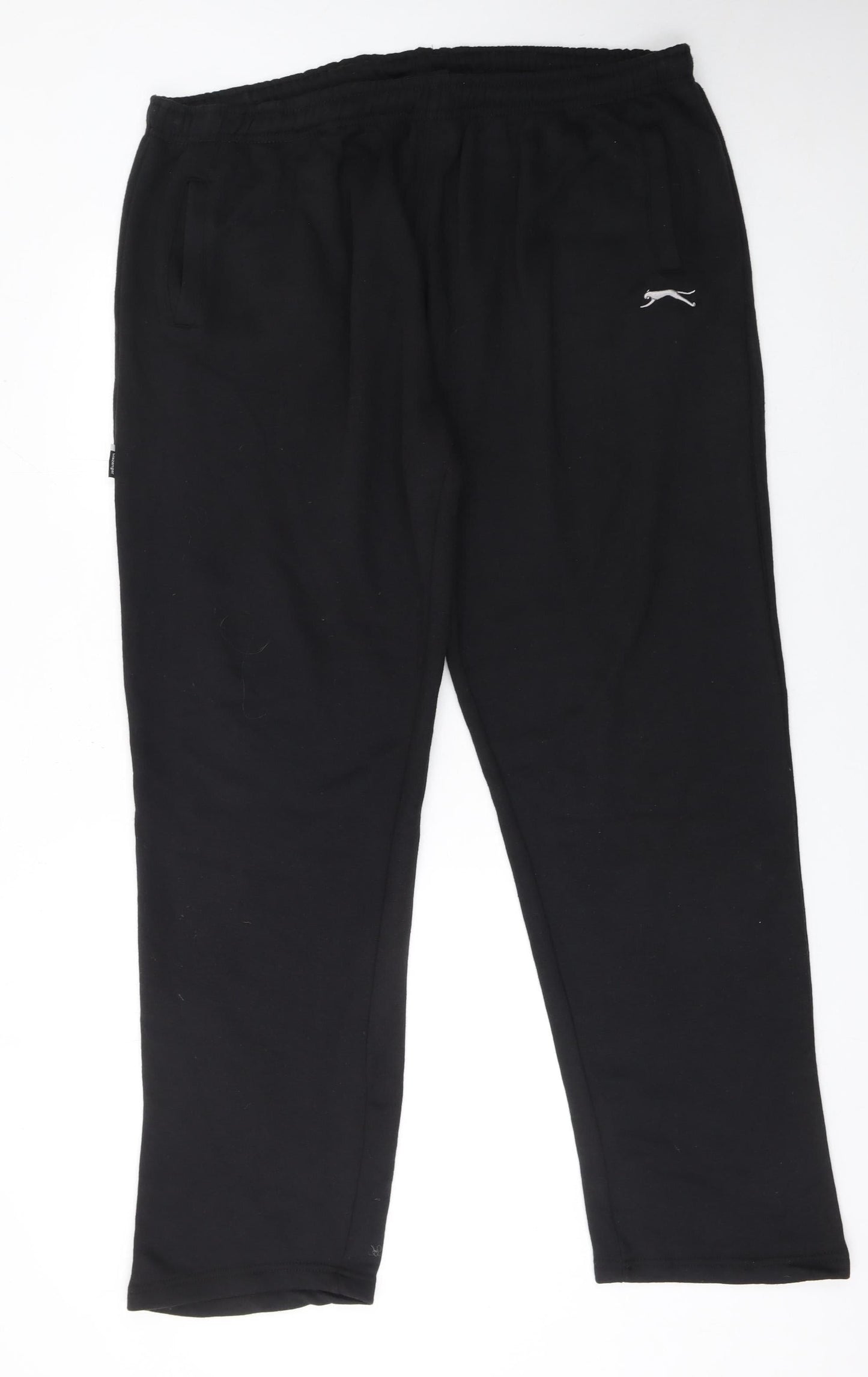 Slazenger Mens Black XXL Jogger Sweatpants Cotton Blend Relaxed Fit
