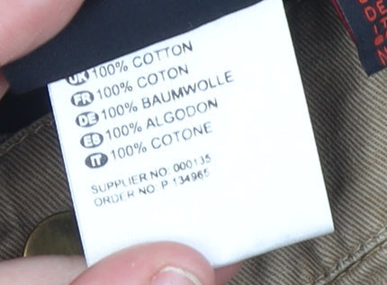 Dickies Men's Beige Cargo Workwear Trousers Size 36S Cotton Durable