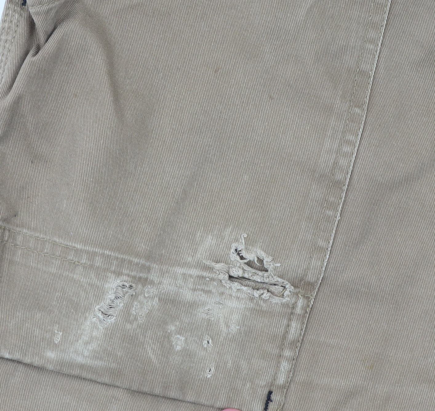 Dickies Men's Beige Cargo Workwear Trousers Size 36S Cotton Durable