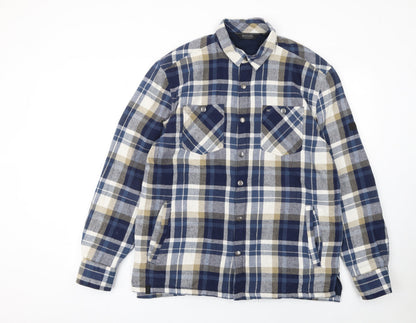 Regatta Great Outdoors Men's Blue Checked Long Sleeve Cotton Shirt L