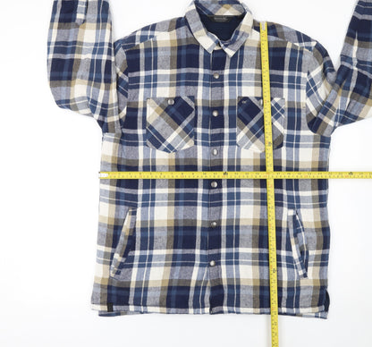 Regatta Great Outdoors Men's Blue Checked Long Sleeve Cotton Shirt L