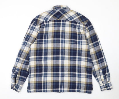 Regatta Great Outdoors Men's Blue Checked Long Sleeve Cotton Shirt L