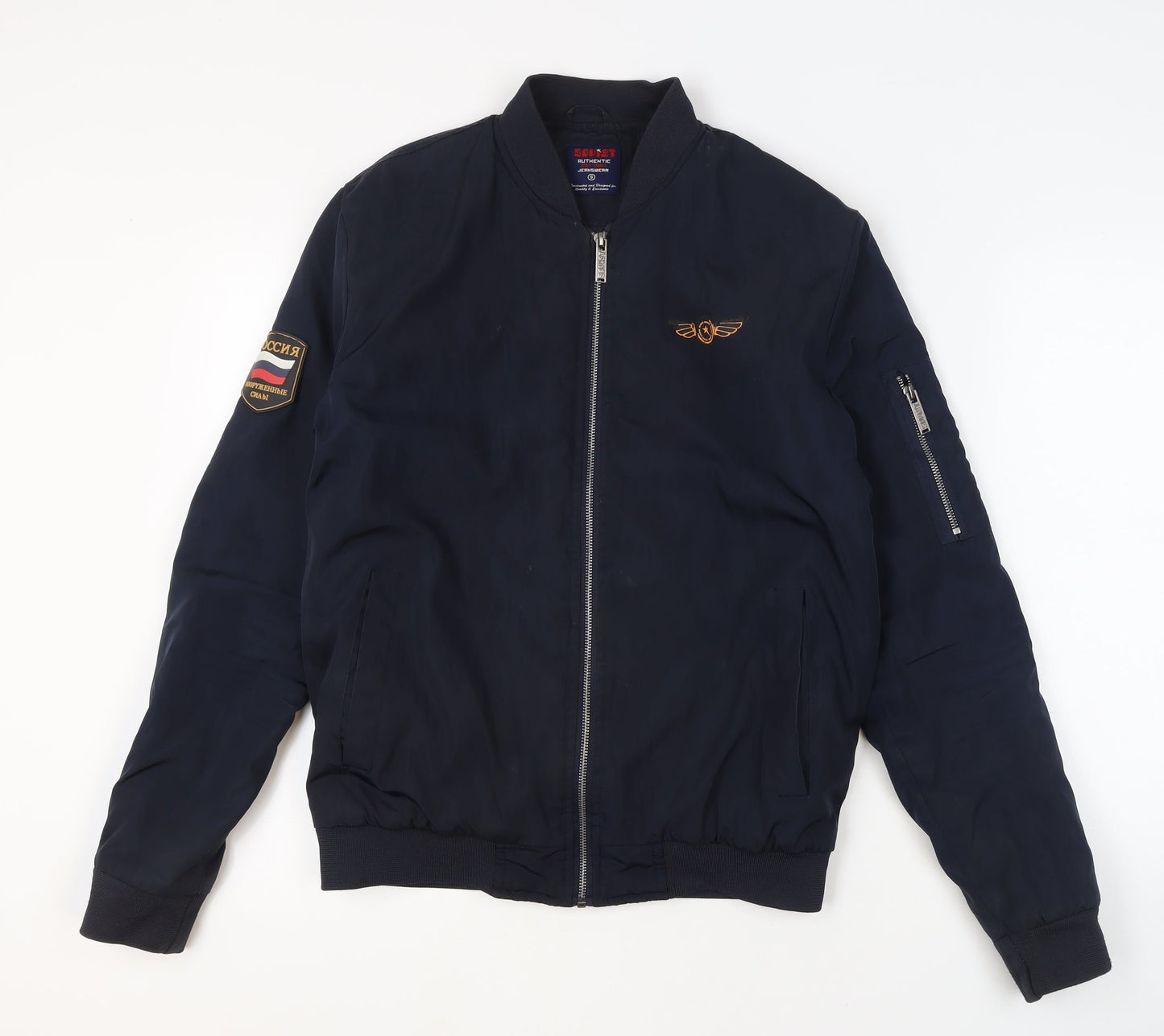 Mens UK Size S Soviet Blue Bomber Jacket