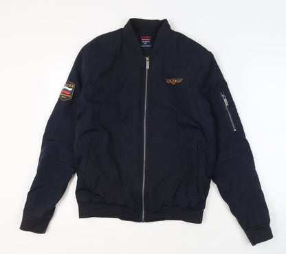 Mens UK Size S Soviet Blue Bomber Jacket