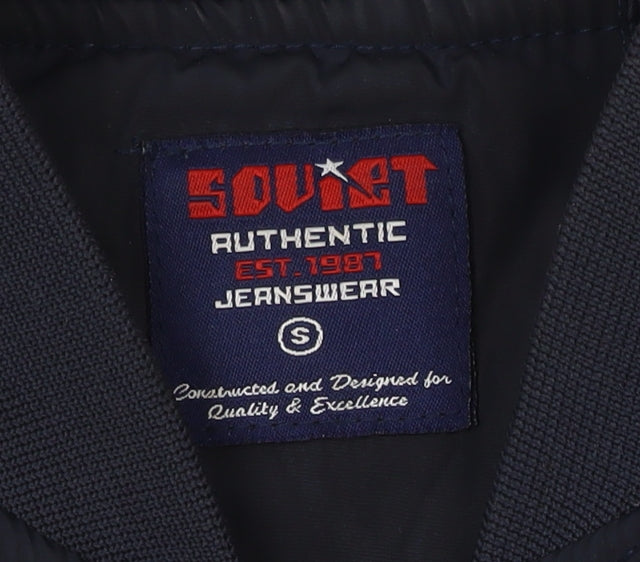 Mens UK Size S Soviet Blue Bomber Jacket