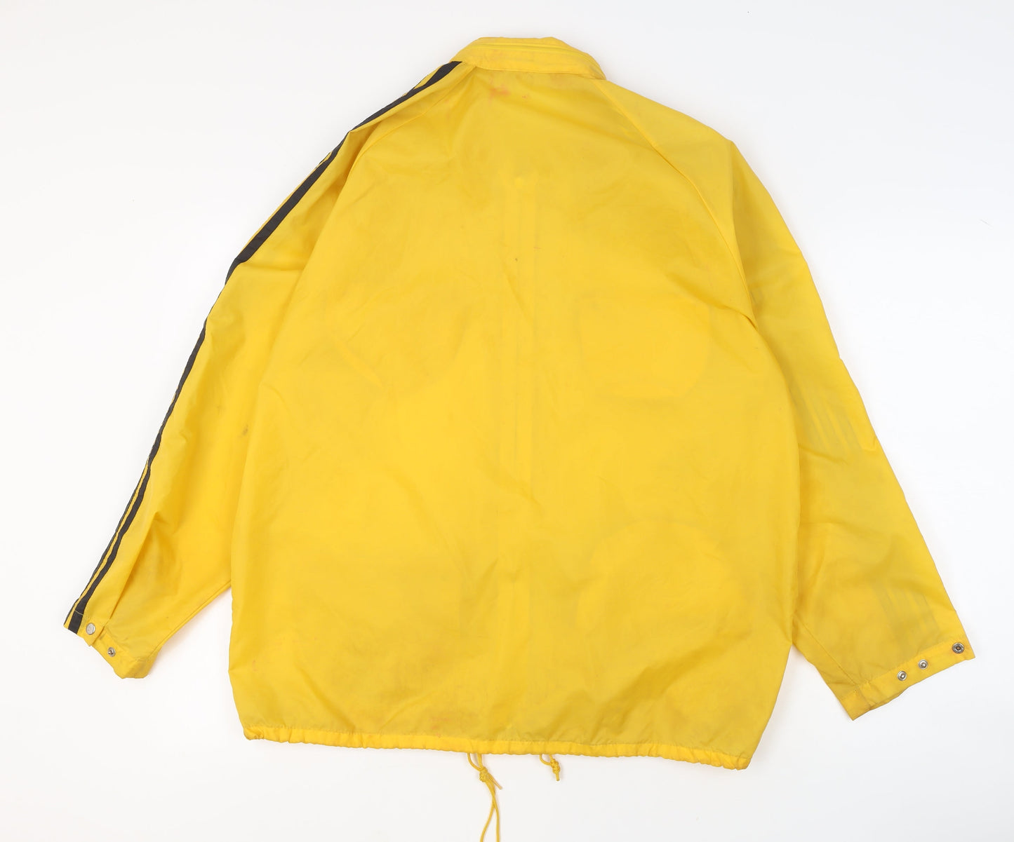 Adidas Men's Yellow XL Retro 80s Track Jacket Full Zip Polyamide