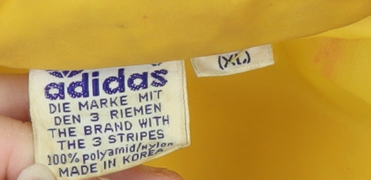 Adidas Men's Yellow XL Retro 80s Track Jacket Full Zip Polyamide