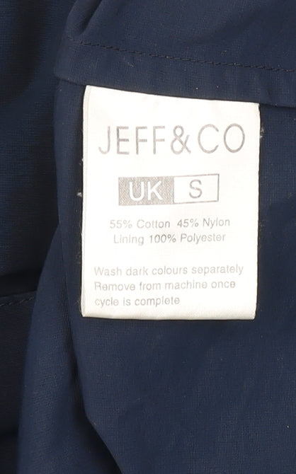 Mens UK Size S JEFF&CO Blue Basic Jacket