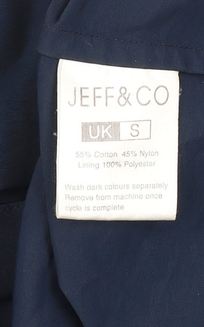 Mens UK Size S JEFF&CO Blue Basic Jacket