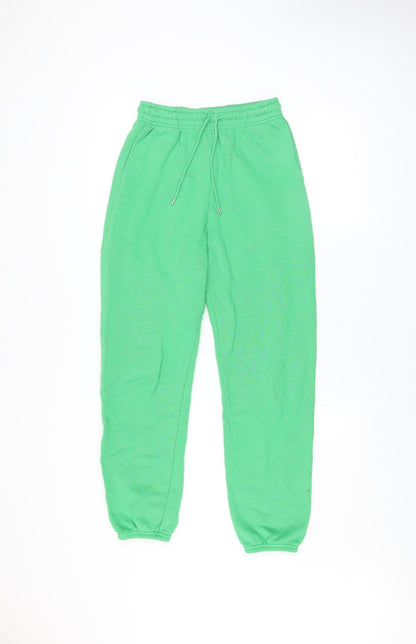 Womens UK Size XS Uniqlo Regular Fit Jogger Green Trousers