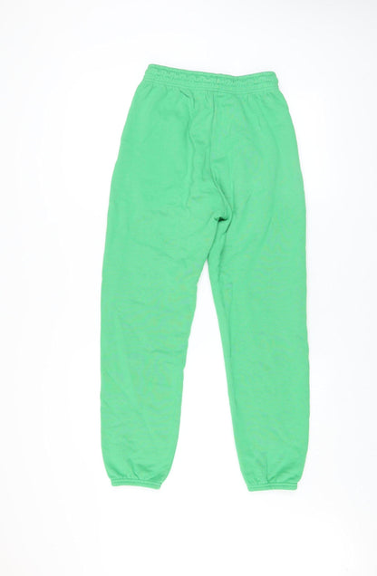 Womens UK Size XS Uniqlo Regular Fit Jogger Green Trousers