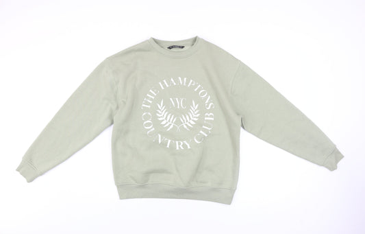 Womens UK Size S Dunnes Stores Green Pullover Sweatshirt
