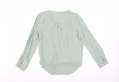 Womens UK Size 12 NEXT Green Wrap Blouse