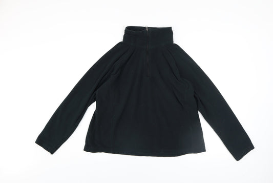 Columbia Womens Black XL 1/4 Zip Fleece Pullover Sweatshirt