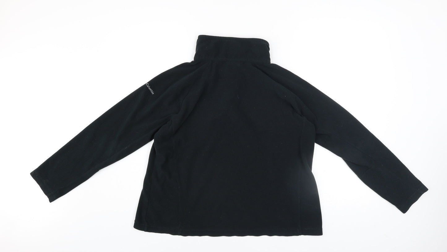 Columbia Womens Black XL 1/4 Zip Fleece Pullover Sweatshirt