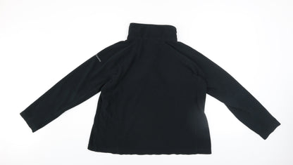 Columbia Womens Black XL 1/4 Zip Fleece Pullover Sweatshirt