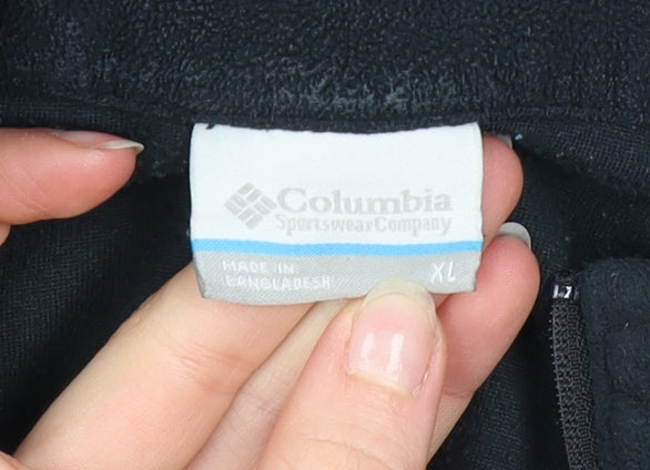 Columbia Womens Black XL 1/4 Zip Fleece Pullover Sweatshirt