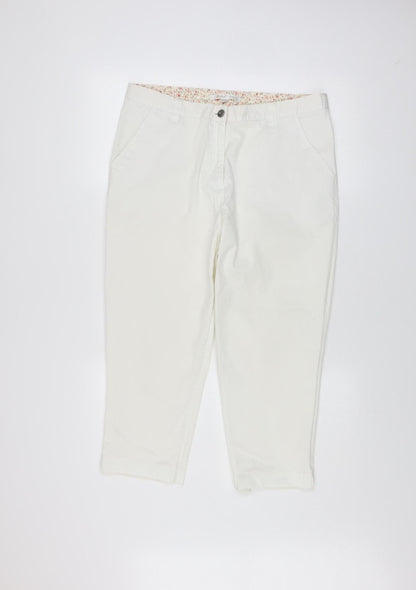 Womens UK Size L Kartel Regular Fit Chino Ivory Trousers