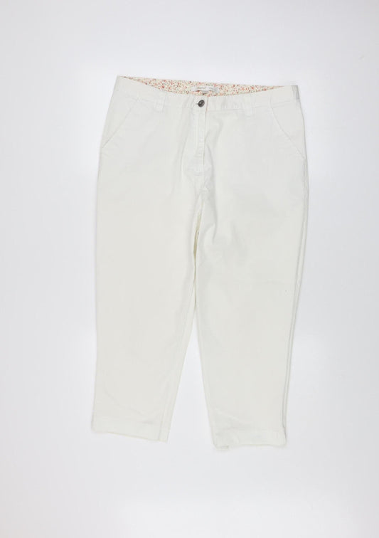 Womens UK Size L Kartel Regular Fit Chino Ivory Trousers