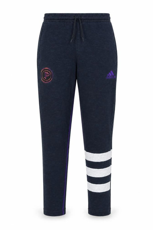 Front view of Adidas Men’s Black Jogger Sweatpants, size S, 56% Cotton 44% Polyester