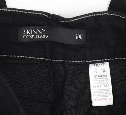 Next Women's Black Skinny Jeans Size 10 Regular Stretch Denim