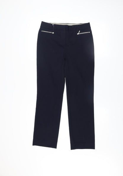 Womens UK Size 6 Marks and Spencer Slim Fit Dress Pants Blue Trousers