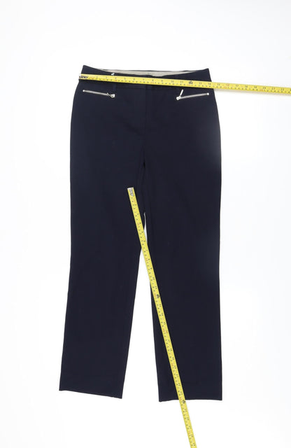 Womens UK Size 6 Marks and Spencer Slim Fit Dress Pants Blue Trousers