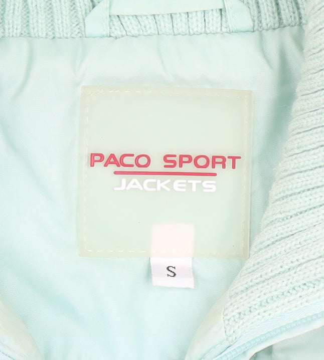 Womens UK Size S Paco Sport Green Quilted Coat