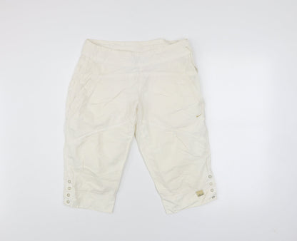 Nike Women’s Ivory Cotton Capri Trousers Size 8 Casual Lightweight