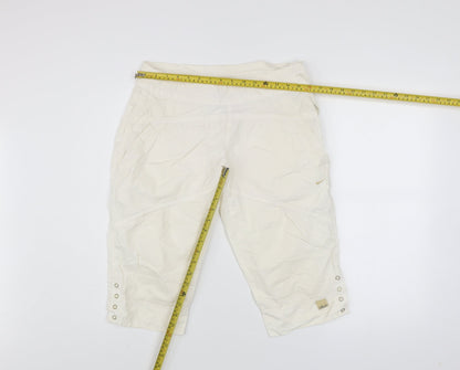 Nike Women’s Ivory Cotton Capri Trousers Size 8 Casual Lightweight