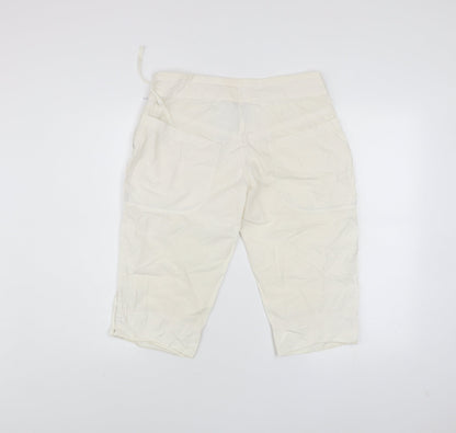 Nike Women’s Ivory Cotton Capri Trousers Size 8 Casual Lightweight